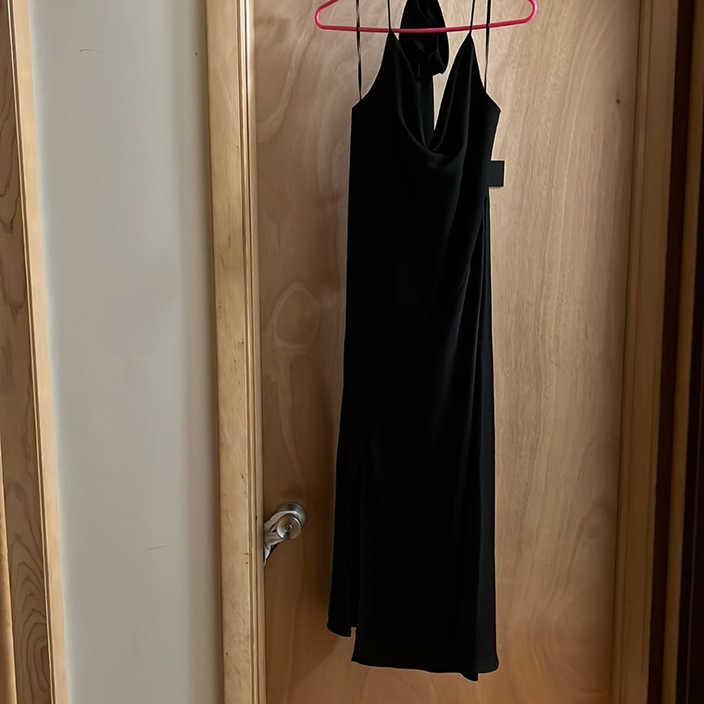 Black formal halter dress
